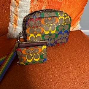 Coach cross body bag and wallet